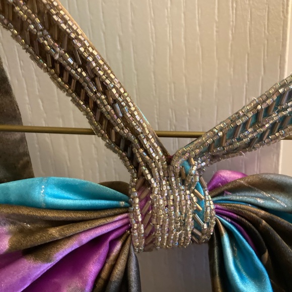 Beautiful prom dress size 3/4 worn once exc. cond - Picture 5 of 8